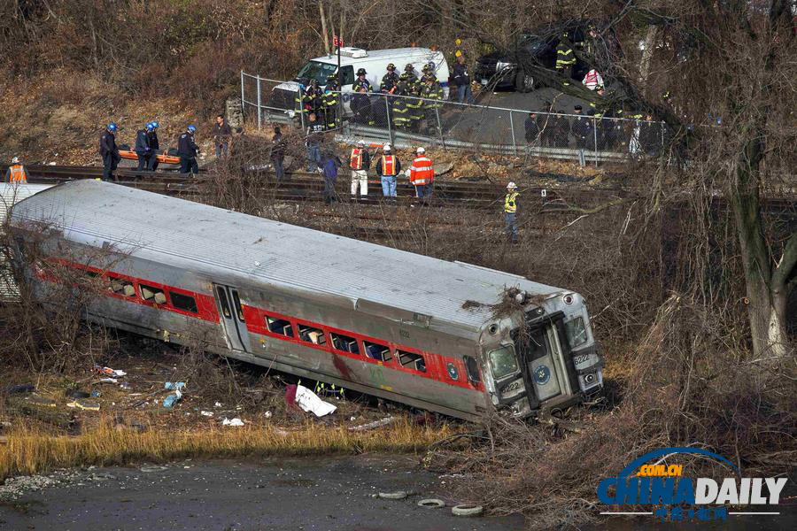 紐約一通勤列車脫軌致4死63傷