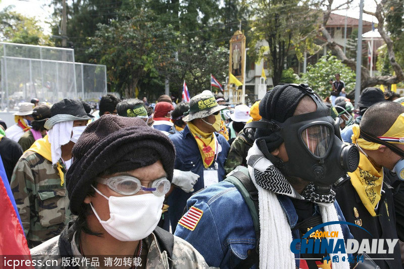 泰國反政府示威持續(xù) 抗議現場面面觀（組圖）