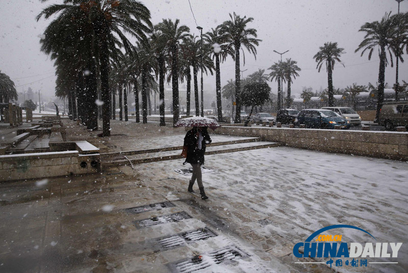 耶路撒冷遇罕見暴風(fēng)雪 克里仍有望會見內(nèi)塔尼亞胡