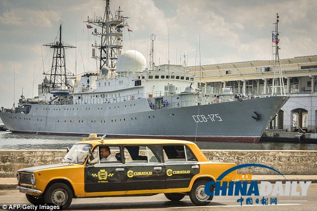 俄羅斯間諜軍艦意外??抗虐陀屋喆a頭