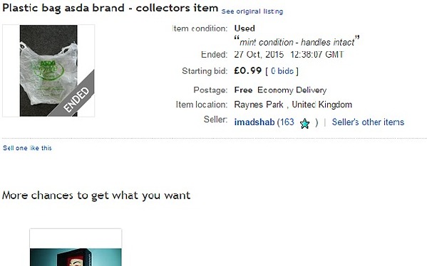 英新規引發“血案”，eBay驚現1000英鎊塑料袋