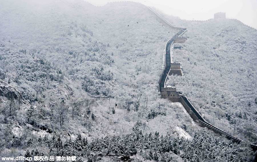 雪后居庸關長城美景（組圖）