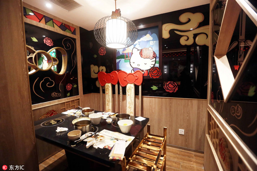 萌萌噠：大陸首家Hello Kitty火鍋店上海開業（組圖）