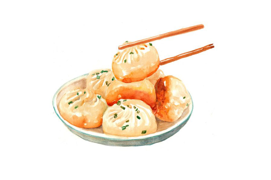 讓人垂涎欲滴的中國早餐美食彩繪（組圖）
