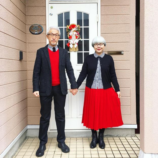 銀發夫婦打扮神搭配成網紅（組圖）