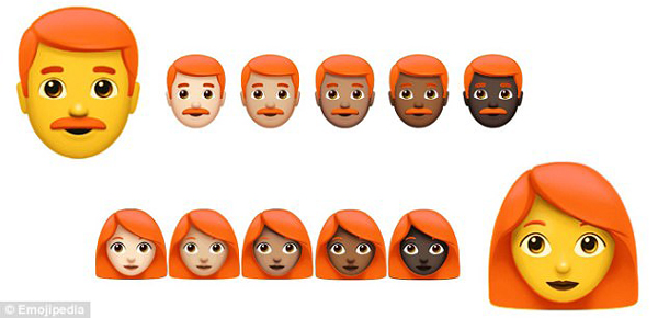 Emoji又出新表情了！光頭和紅發人士也將擁有專屬表情