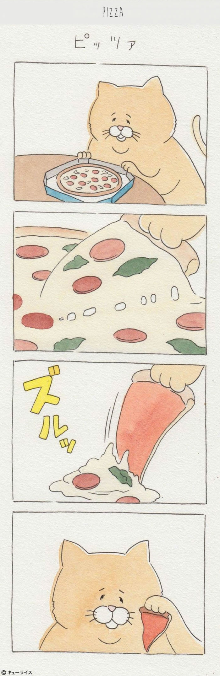 搞笑連環(huán)畫(huà)：胖貓吃飯記（組圖）