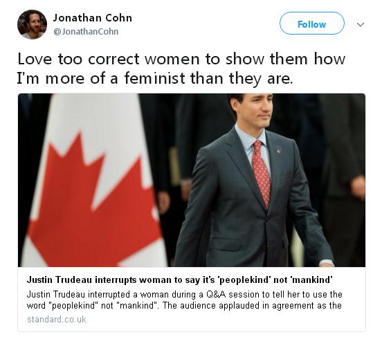 到底用mankind還是peoplekind？ 加拿大總理也開始“咬文嚼字”