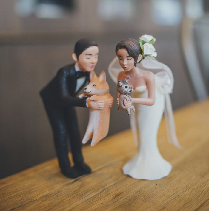 狗年到！看愛狗夫婦的狗狗主題婚禮蛋糕（組圖）