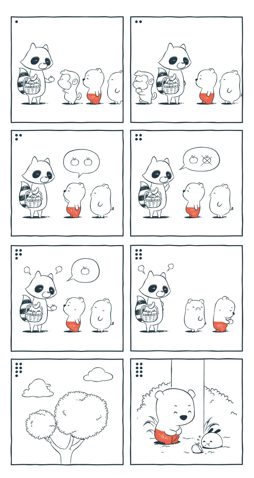 讓你微笑的漫畫(huà)：小熊和小兔的歡樂(lè)日常（組圖）