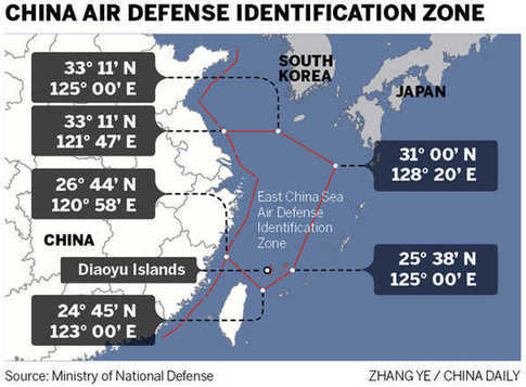中國宣布劃設東海“防空識別區”