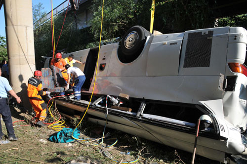 16 Russians killed in Turkey bus plunge