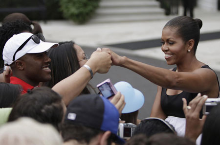 The Obamas at the Independence Day celebration