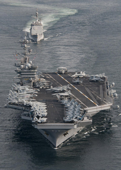 Aircraft carriers gain naval clout