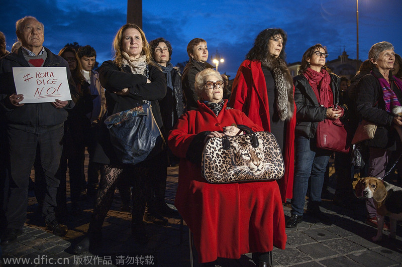 Protesters rally against violence to women