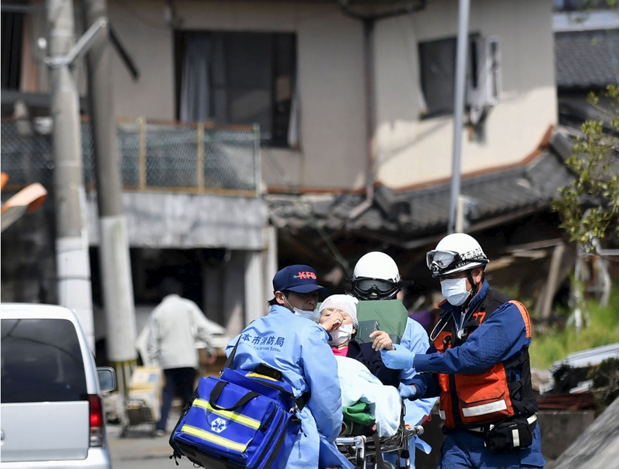Rescue and search under way as Japan rocked again by strong quake
