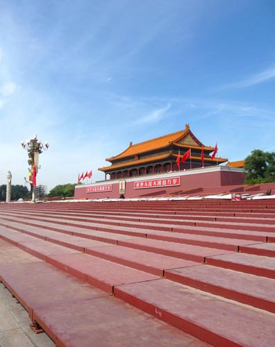 天安門搭建臨時觀禮臺 將于近期完成安裝[組圖]