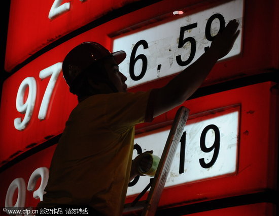 發改委宣布29日零時起汽柴油價格每噸降低220元