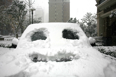 濟南迎來今冬首場大到暴雪（圖）