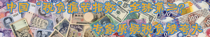 中國“稅負痛苦指數”全球第二？ 專家質疑稅負被夸大